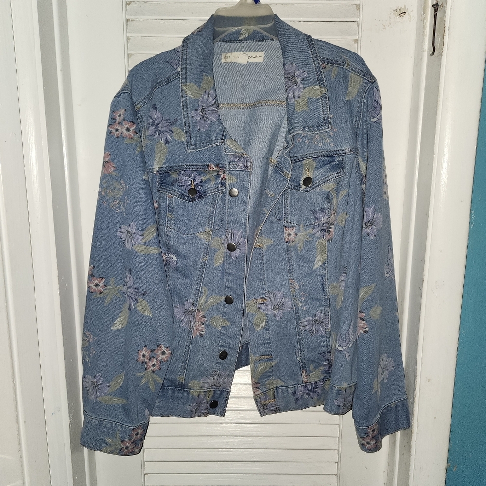 Est 1946 Denim Floral Jean Jacket